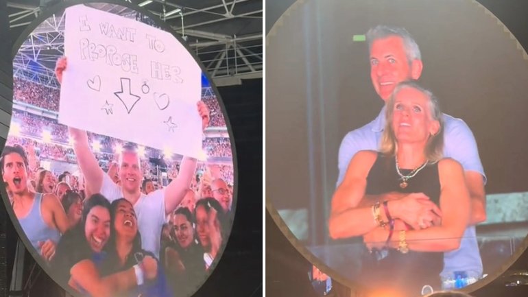 Coldplay has jokingly grilled a fan in a cheeky reference to the kiss-cam scandal.