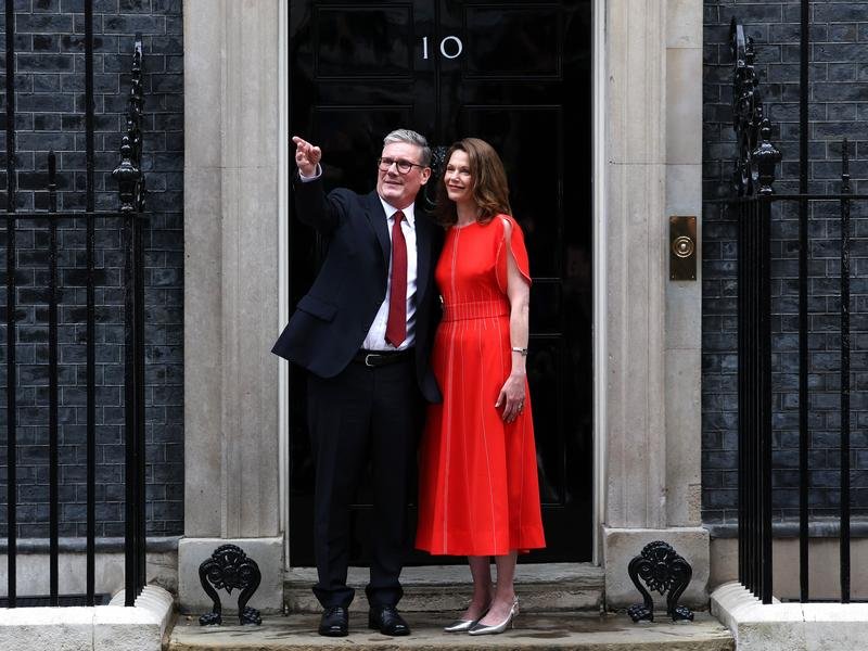 UK Prime Minister Keir Starmer at Number 10. 