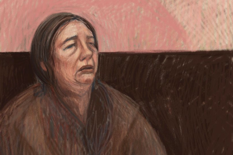 Court sketch shows convicted murderer Erin Patterson at the Supreme Court of Victoria in Melbourne, ahead of her sentencing.