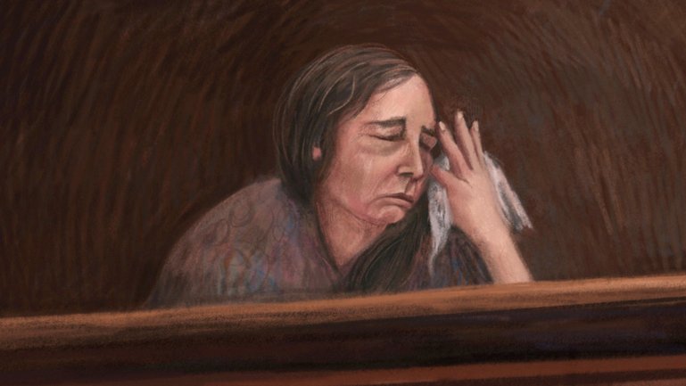 MELBOURNE, AUSTRALIA - NewsWire Photos - 25 AUGUST, 2025: Court sketch shows convicted murderer Erin Patterson at the Supreme Court of Victoria in Melbourne, ahead of her sentencing. NewsWire / Anita Lester 
