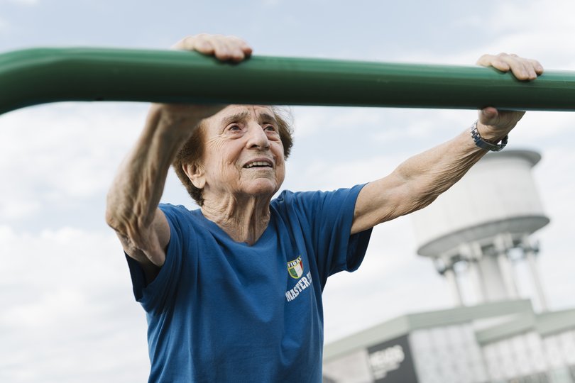 Emma Maria Mazzenga is an elite sprinter, and at 92, has few competitors.