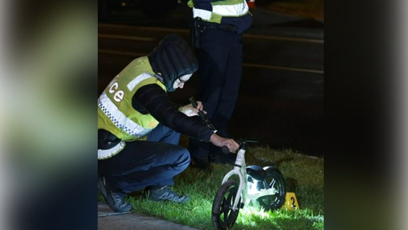 A toddler is fighting for life after being struck by a van at a Chelsea Heights crossing.