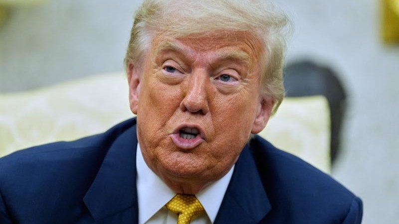 US President Donald Trump has raised eyebrows with a startling remark he made in the Oval Office. (AP PHOTO)