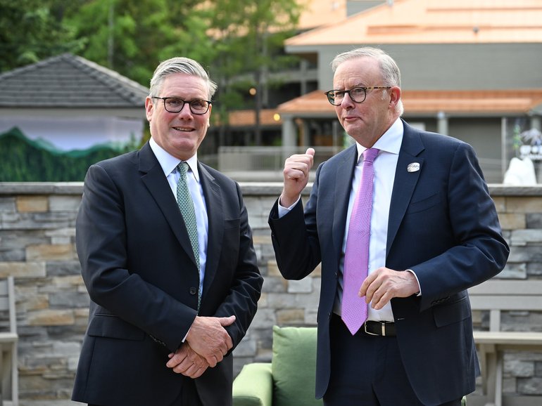Anthony Albanese and Prime Minister of the United Kingdom Keir Starmer.
