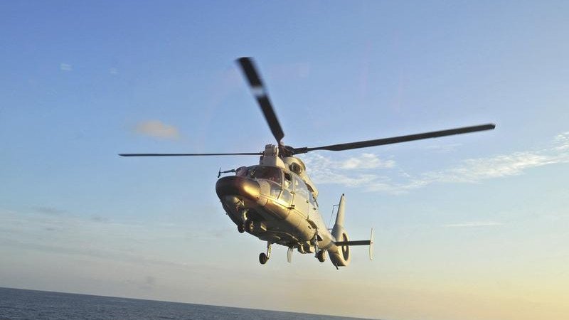 FILE - A helicopter has crashed on the Isle of Wight.