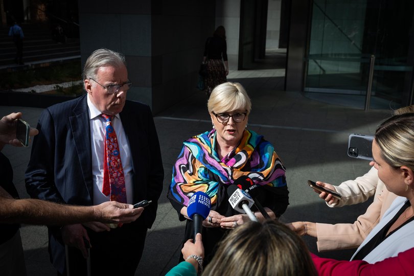 Ms Reynolds with her lawyer Martin Bennett.