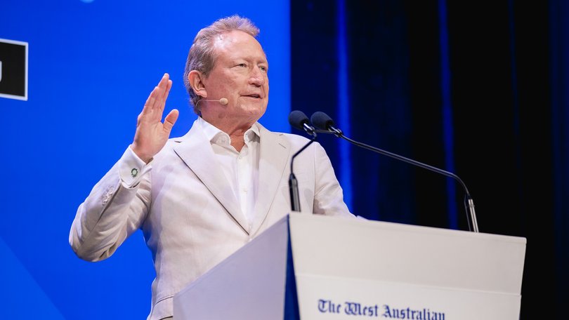 Andrew Forrest at The West Australian Leadership Matters event at Crown, Perth on April 10th, 2025. 
