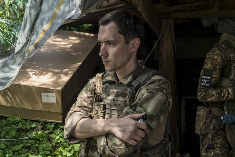 Peter Ruzavin, serving as a corporal near Kharkiv, Ukraine.
