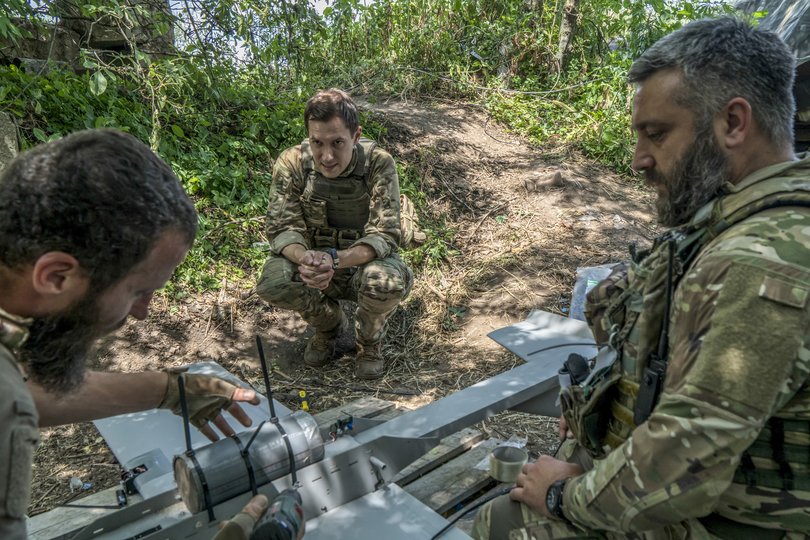 Peter Ruzavin serving as a corporal in a Ukrainian Army drone unit.