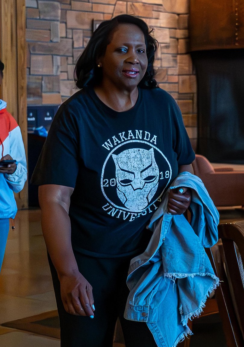 Lisa Cook, governor of the US Federal Reserve, walks through the lobby of the Jackson Lake Lodge during the Kansas City Federal Reserve's Jackson Hole Economic Policy Symposium this week. 