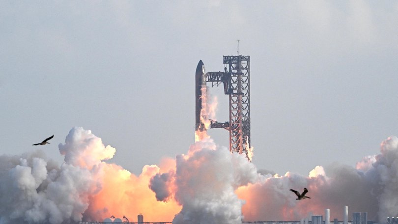 SpaceX's Starship rocket lifts off from Starbase, Texas.