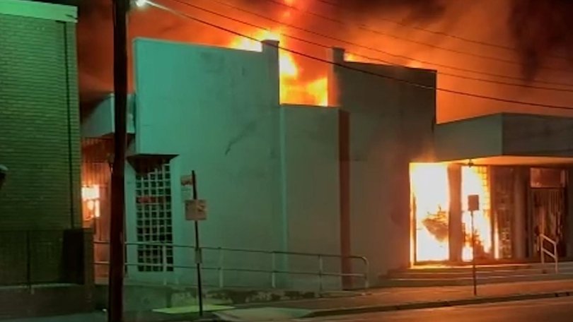 The Adass Israel Synagogue in Melbourne burning on December 6. ASIO blamed Iran.