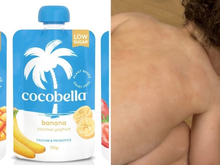 A banana yoghurt has sent a two-year-old to hospital, leaving his parents terrified.