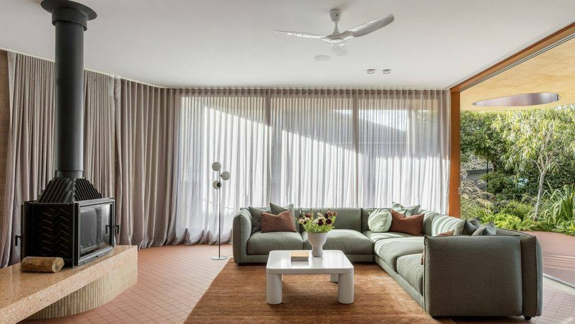 A Chiminee Philippe wood fire is a key feature in the room. Pic: Marshall White.