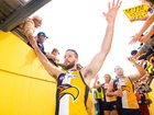 Mitch Brown after an Eagles game in 2014.