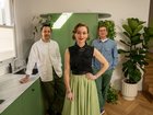 Elvis Abrahanowicz, left, Sarah Doyle and Joe Valore 
are elevating Sydney’s ascendant boutique hotel experience. 