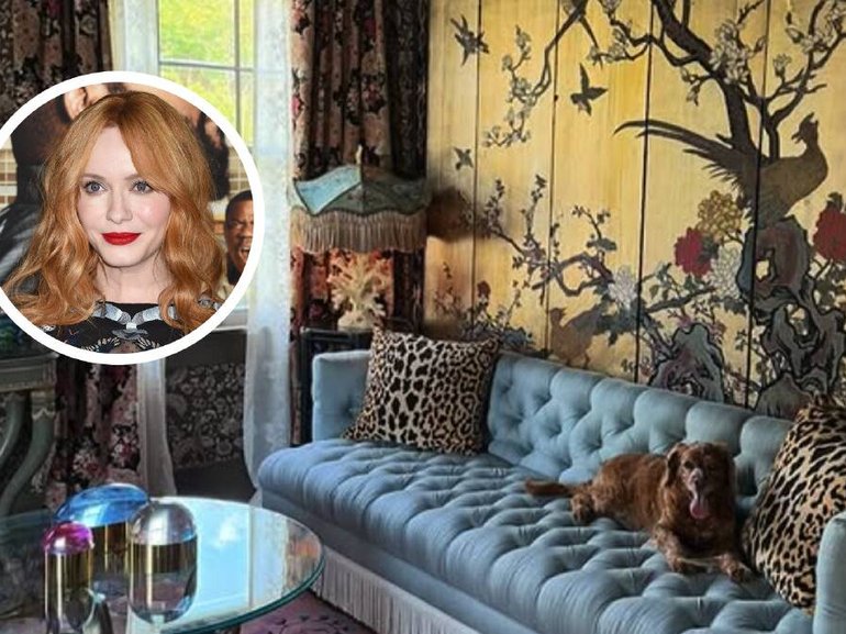 The actress has been sharing the room reveals on her Instagram account. Pic: Shutterstock and Instagram/actuallychristinahendricks.