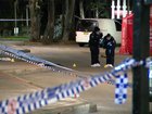 Police at the scene.