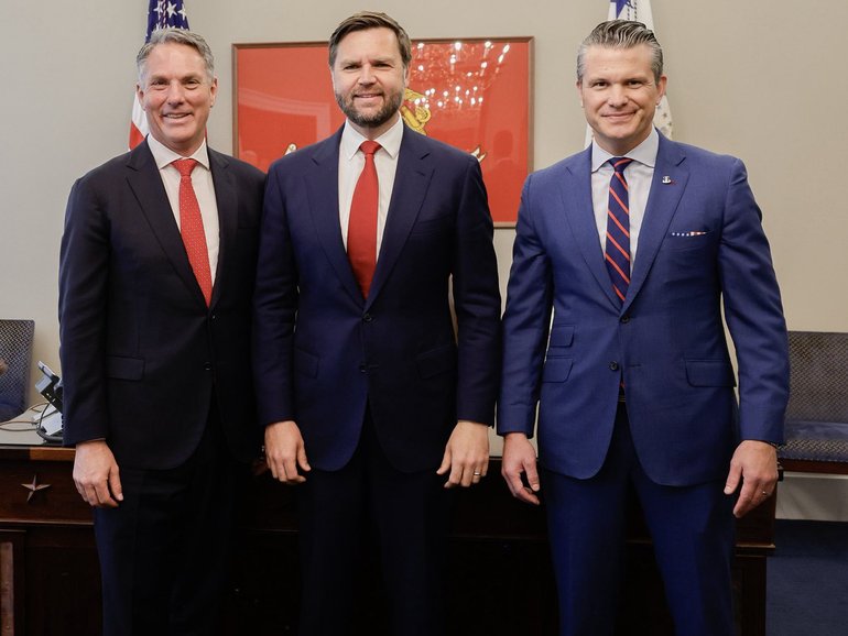 Defence Minister Richard Marles meets with US Vice President JD Vance and Secretary of Defence Pete Hegseth in Washington.