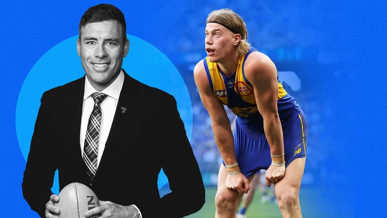 Harley Reid has stood on the mark a lot this year after giving away numerous free kicks.