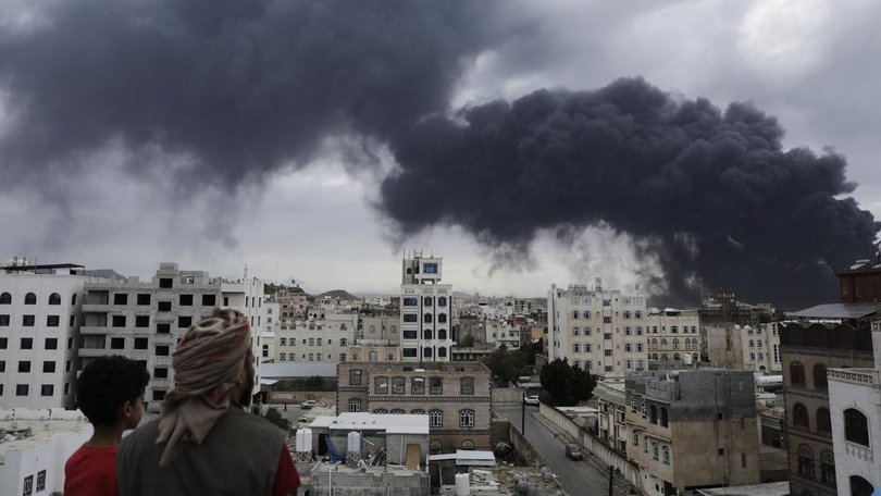 Israel has repeatedly hit locations in Yemen following Houthi attacks on Israeli sites. (AP PHOTO)
