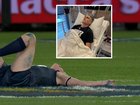 Comedian Dave Hughes suffered broken ribs and a punctured lung during the Legends Game.