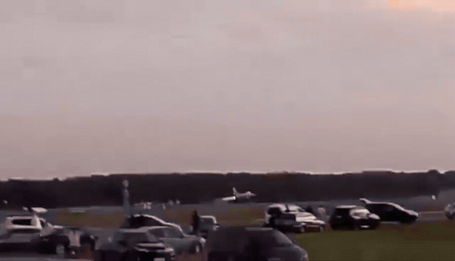 An F-16 has exploded in flames when a pilot crashed practising for an airshow.