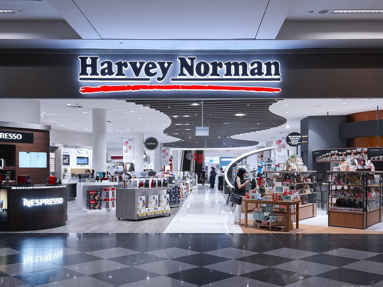 Harvey Norman, which sells homewares, electronics and white goods, has 195 franchisee-run stores in Australia and 121 company-operated stores in seven overseas countries.