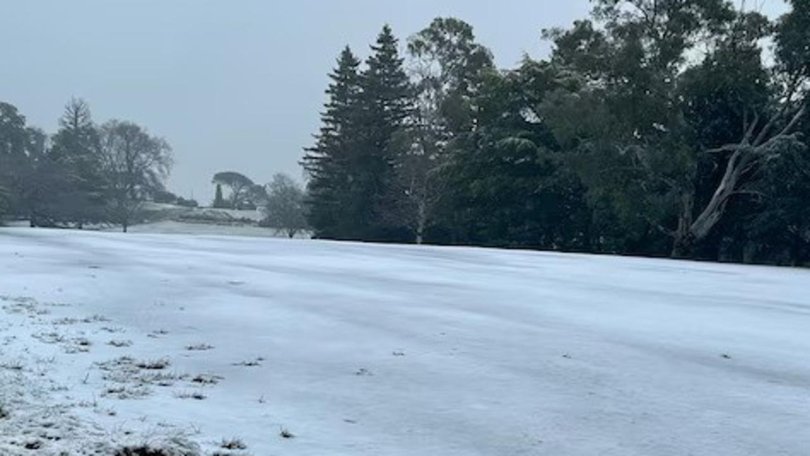 Snow in Orange NSW, Picture: ABC