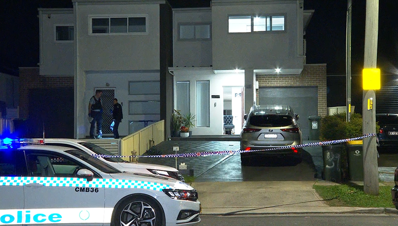 The family of five was in bed when two men forced their way into the home.