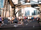 TCS Sydney Marathon Runners over the Sydney Harbour Bridge.