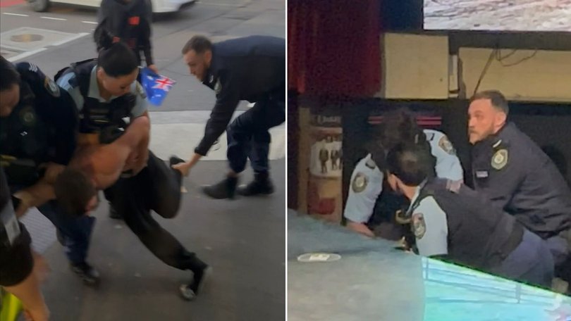 Two were arrested after an assault at a pub in Broadway.