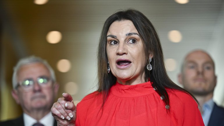 Independent senator Jacqui Lambie says rallygoers are ‘embarrassing the country’. 