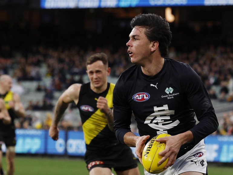 Elijah Hollands is unlikely to be at Carlton next year. Michael Klein