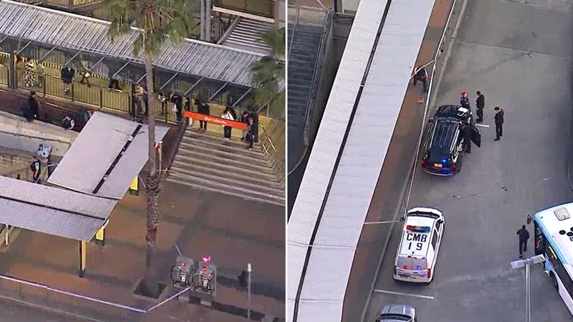 A person has been stabbed multiple times near a train station.