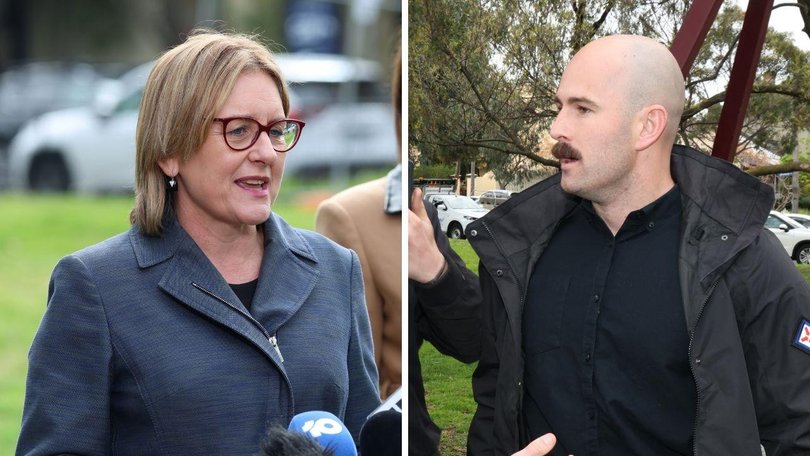 A press conference held by Victorian Premier Jacinta Allan has been thrown into chaos by Thomas Sewell, a well-known far-right extremist and leader of the National Socialist Network.