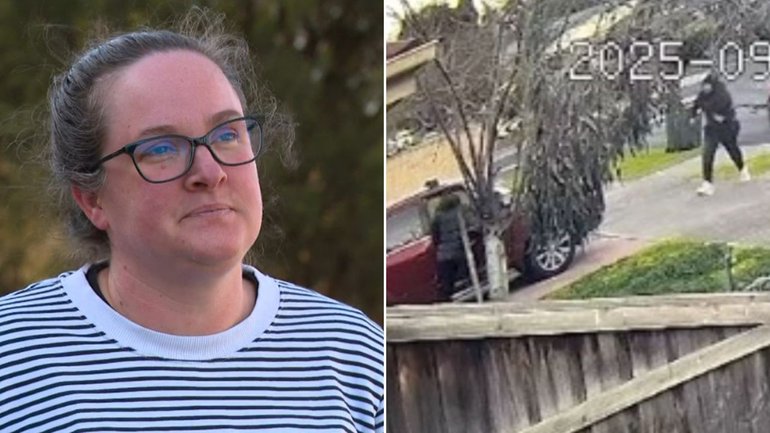 Two children were in the back of a car allegedly snatched from a Doreen driveway.