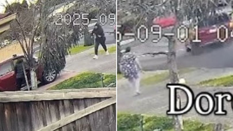 Two children were in the back of a car allegedly snatched from a Doreen driveway.
