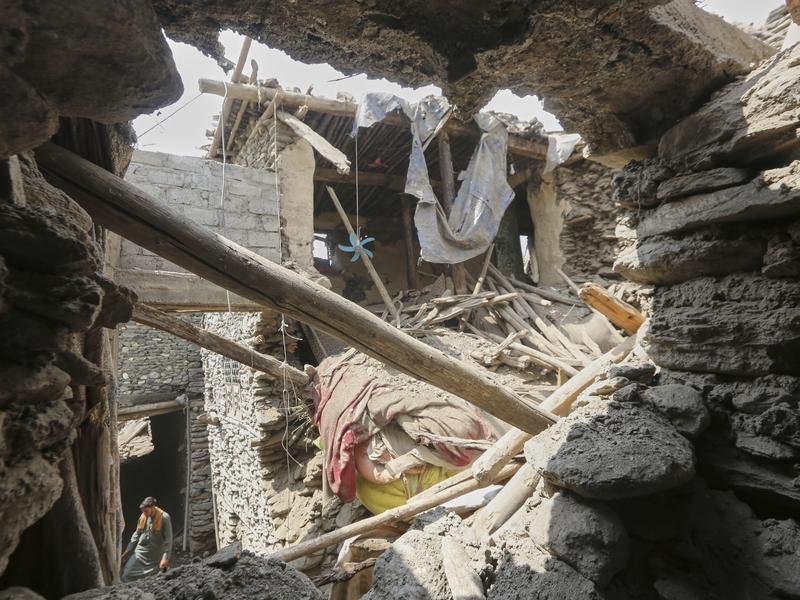 Rescuers have scoured the rubble in Afghanistan's Kunar province following a deadly earthquake. (AP PHOTO)