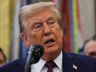 Donald Trump made his first public appearance in a week to announce the move of Space Command headquarters.