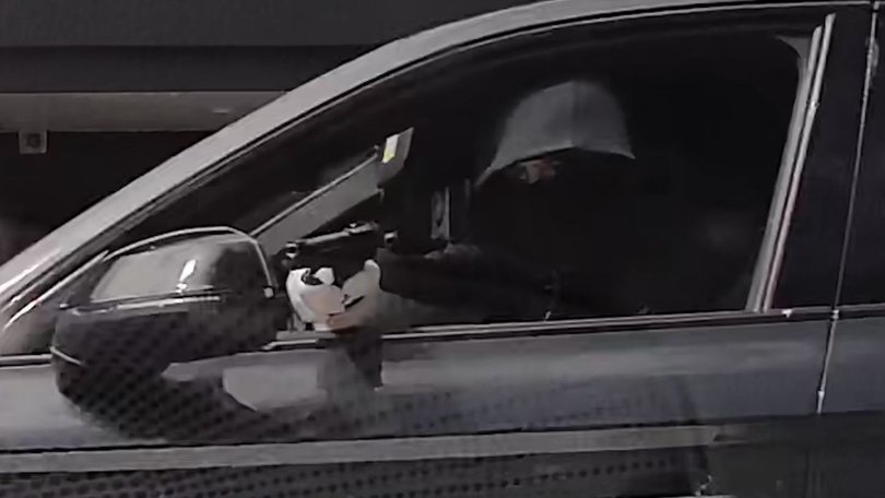 Police are searching for this gunman after shots rang out in Sydney’s south in February.