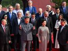 Former Victorian Premier Daniel Andrews has been photographed alongside Chinese President Xi Jinping, Russian President Vladimir Putin and Supreme Leader of North Korea Kim Jong Un in Beijing.
