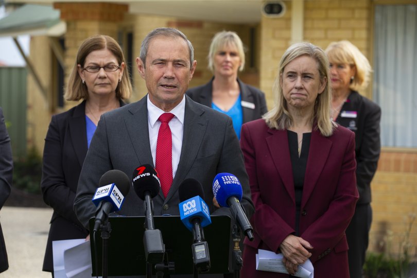 WA Premier Roger Cook, Health Minister Meredith Hammat and Aged Care and Seniors Minister Simone McGurk.

