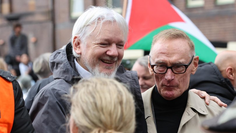 Former Labor foreign affairs minister Bob Carr (right) will attend the military parade in Beijing. Picture: Damian Shaw / NewsWire