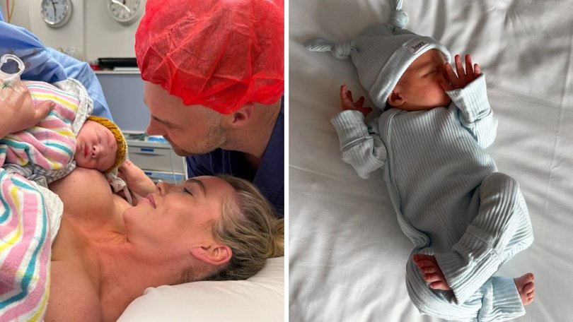 Seven AFL commentator Abbey Holmes has opened up about her pregnancy journey and the birth of her first child.