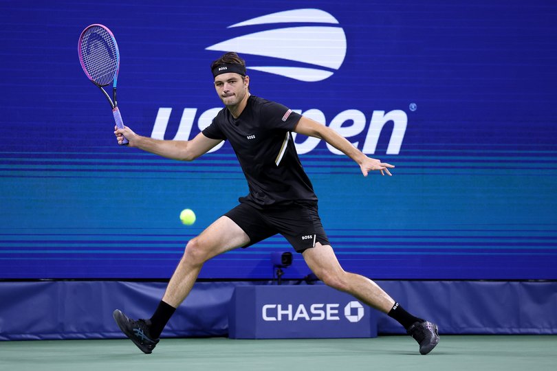 Taylor Fritz wears Hugo Boss.