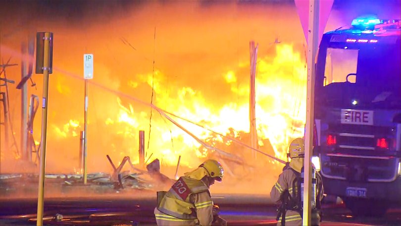 Morley Market has gone up in flames in a suspicious blaze.