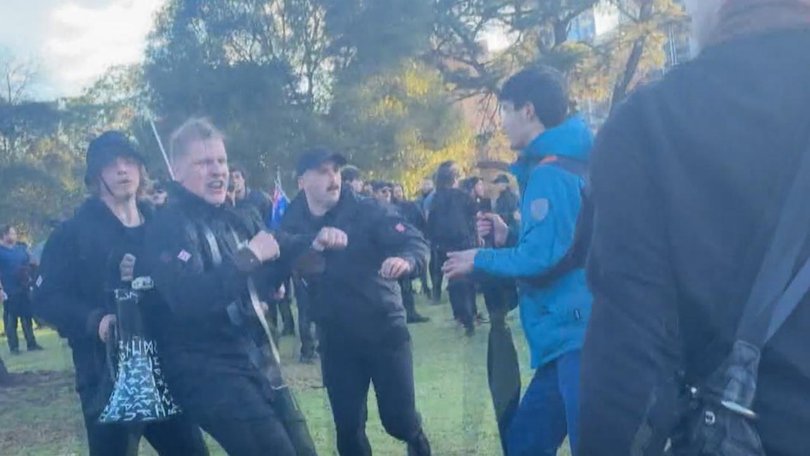 About 30 members of the NSN were involved in the fracas with members of the camp. Picture: Supplied