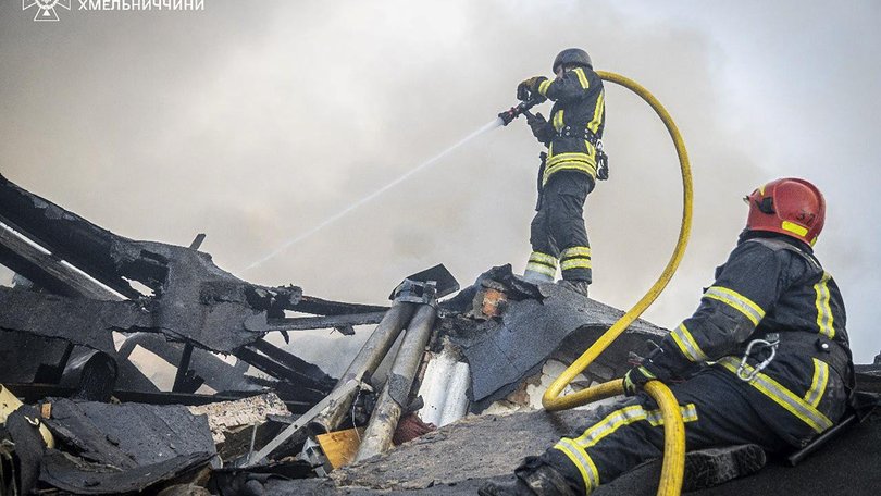 Russia launched more than 500 drones and dozens of missiles at Ukraine overnight. (EPA PHOTO)