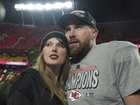 Travis Kelce's growing media presence has been supported by his mega-star fiancee Taylor Swift (AP PHOTO)